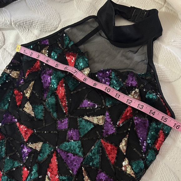 Like new XL girl’s 3 piece dance costume. Halter  leotard with  short & 2 skirts - Picture 10 of 16